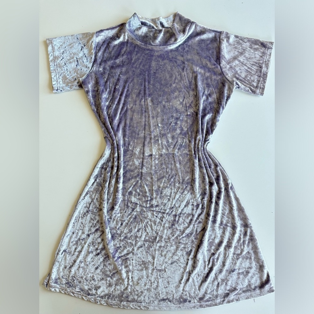 Vintage 90s Y2K Xhilaration Crushed Velvet Velour Mini Dress